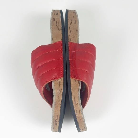 Roots women’s slide red leather size 8 - Picture 6 of 8
